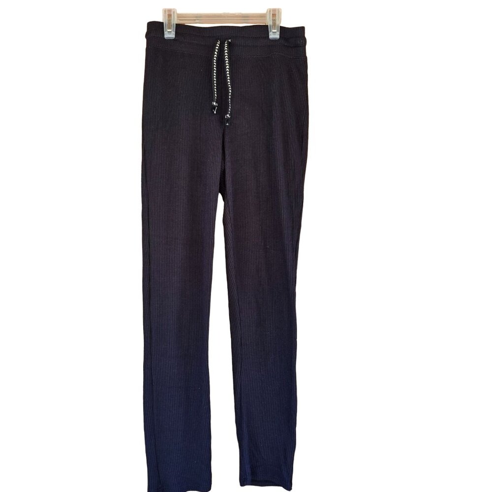 Faherty Womens XS Ribbed Black Lounge Pants